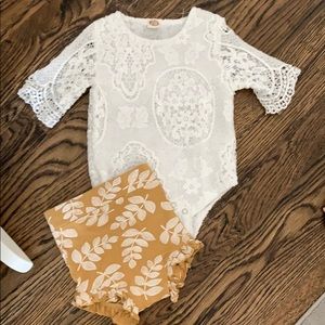 Lace bodysuit and Bloomers